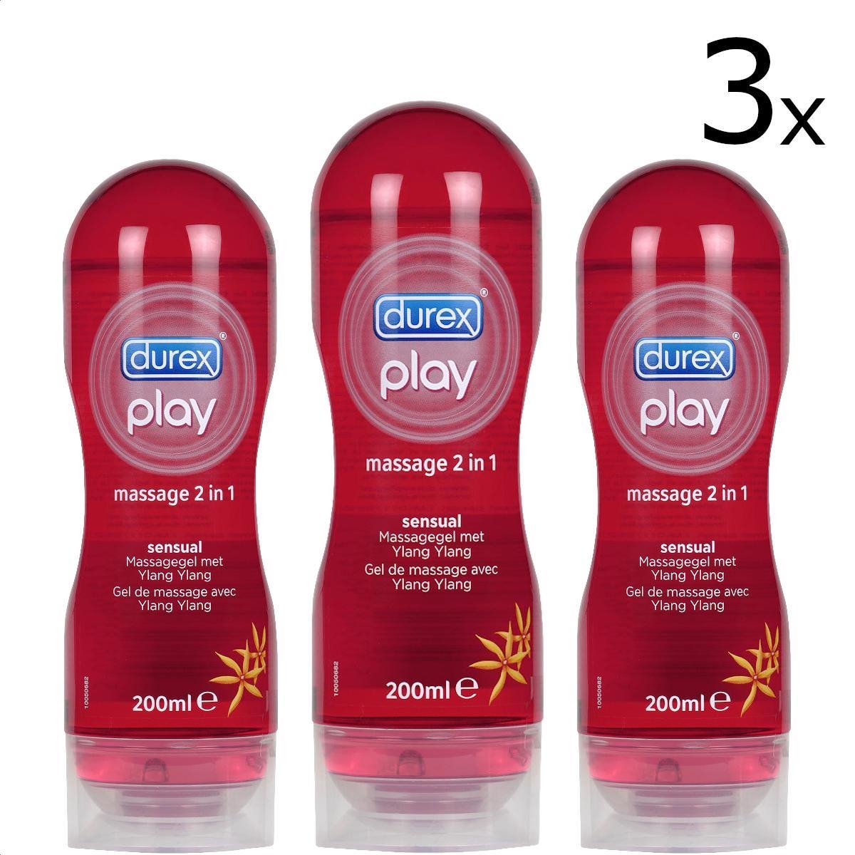 Durex Play Massage 2 In 1 Ylang Ylang - Glijmiddel - 3 x 200 ml