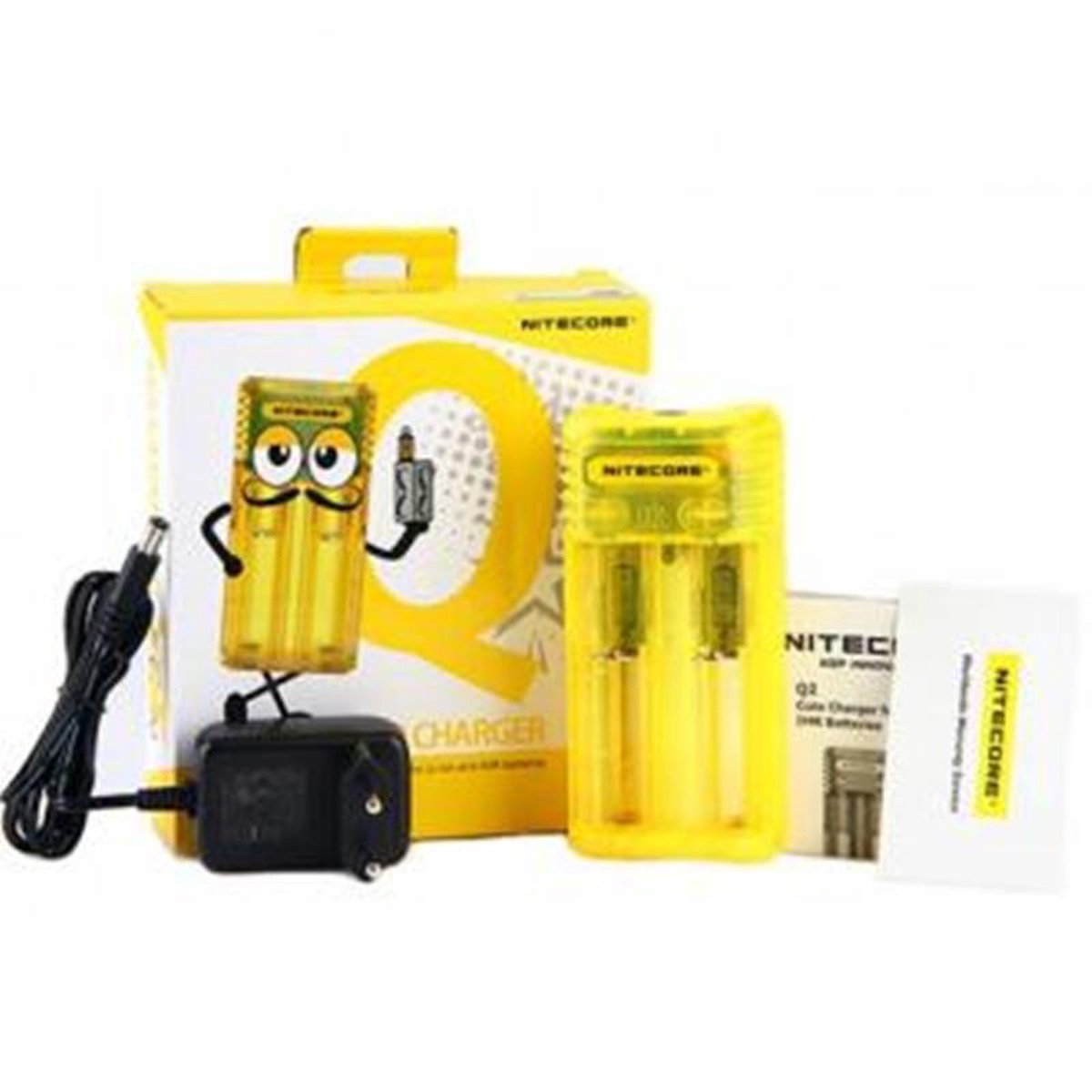 NITECORE Q2 2-Bay 2A Snellader voor Li-ion IMR - Juicy Mango
