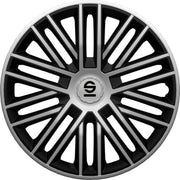 Sparco Wieldoppen Bergamo 15 Inch Abs Zilver/zwart 4 Stuks