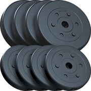 ScSPORTS® Gewichten set 30 kg - Kunststof - 4 x 5 kg en 4 x 2