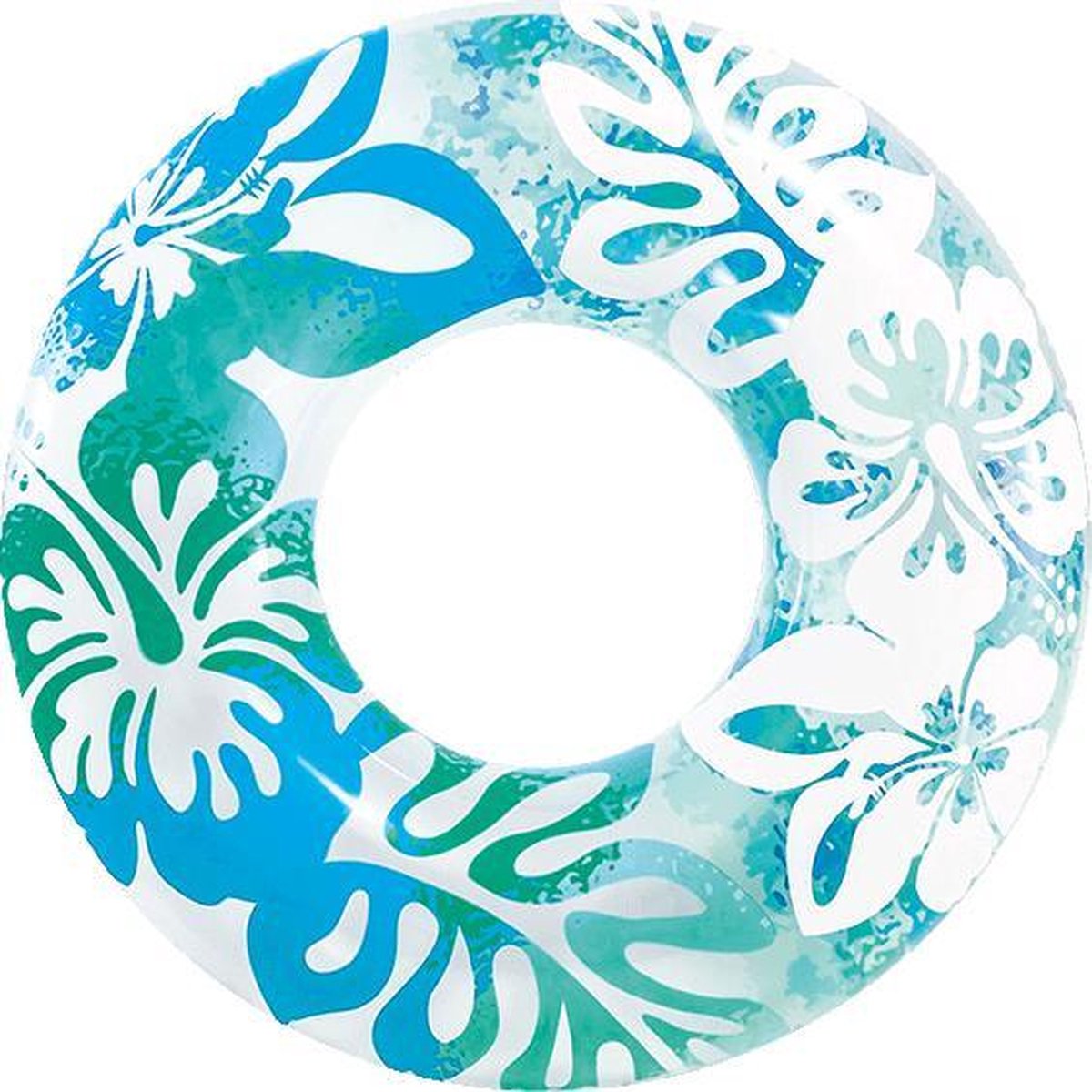 Opblaas zwemband Clear Color Tubes 91 cm | blauw