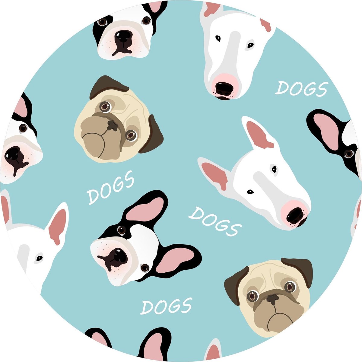 Vloerkleed vinyl rond | Bullie