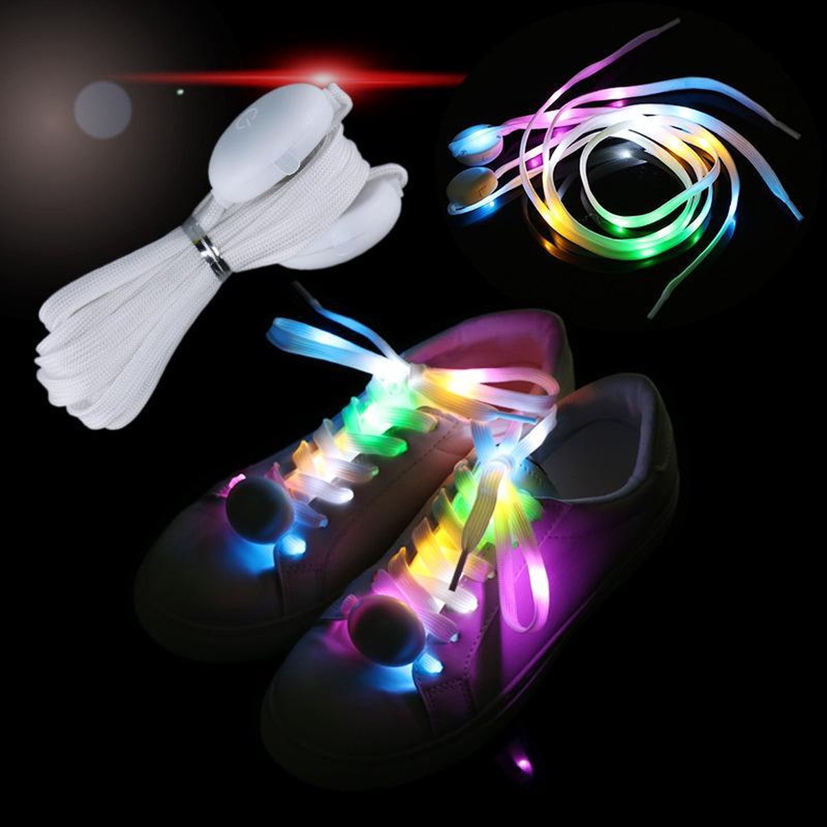 Lichtgevende  Nylon Veters - LED - RGB