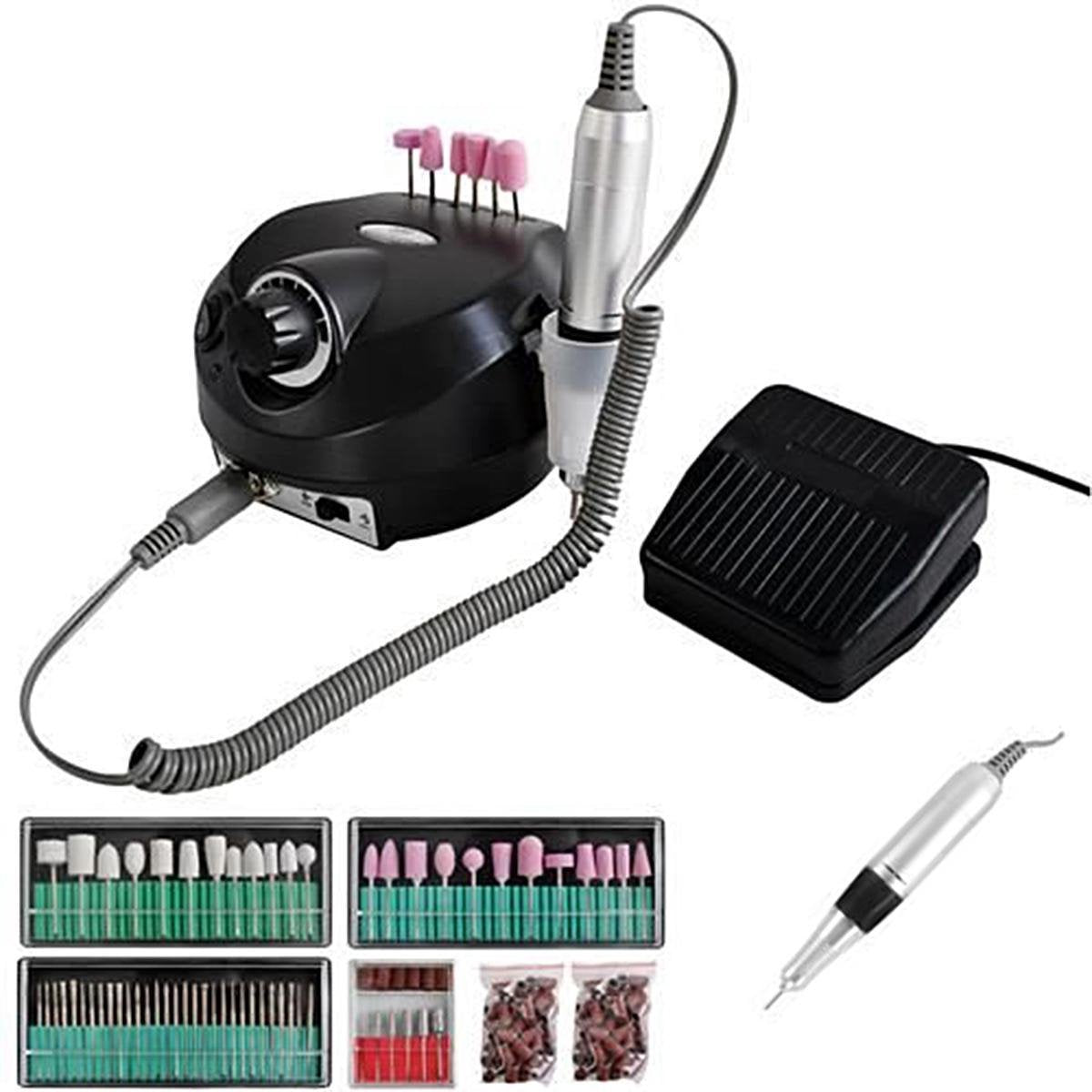 Nagelfrees zwart- 65Watt- tot 35.000toeren- 166 delig-Elektrische Vijl/Beautylushh