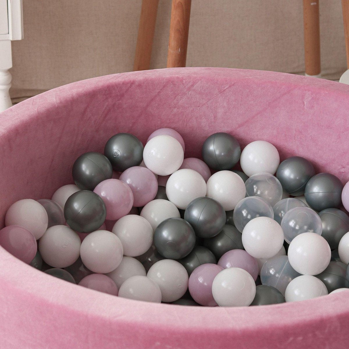 Soft Velvet Ballenbad Raspberry Moje • Rond 40 x 90 cm • Inclusief 300 Balletjes