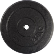 Halterschijf - VirtuFit Gietijzeren Gewicht - 30 mm - 20 kg - Zwart