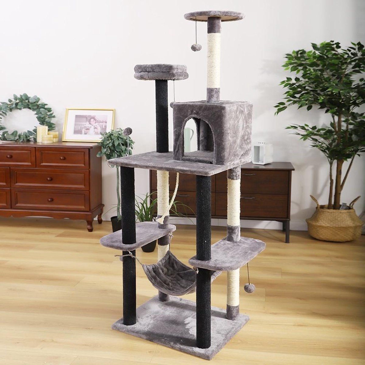TBG Snelle Levering Krabpaal Huis Pluche Condo Krabpalen voor Kat Kitten Klimmen Boom Speelgoed Activiteit Beschermen Meubels Kat Torens AMT0005GY