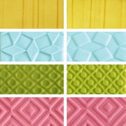 Set van 4 decoratie stempelmatten "geometrie" - Decora