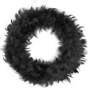 Veren krans zwart 30 cm