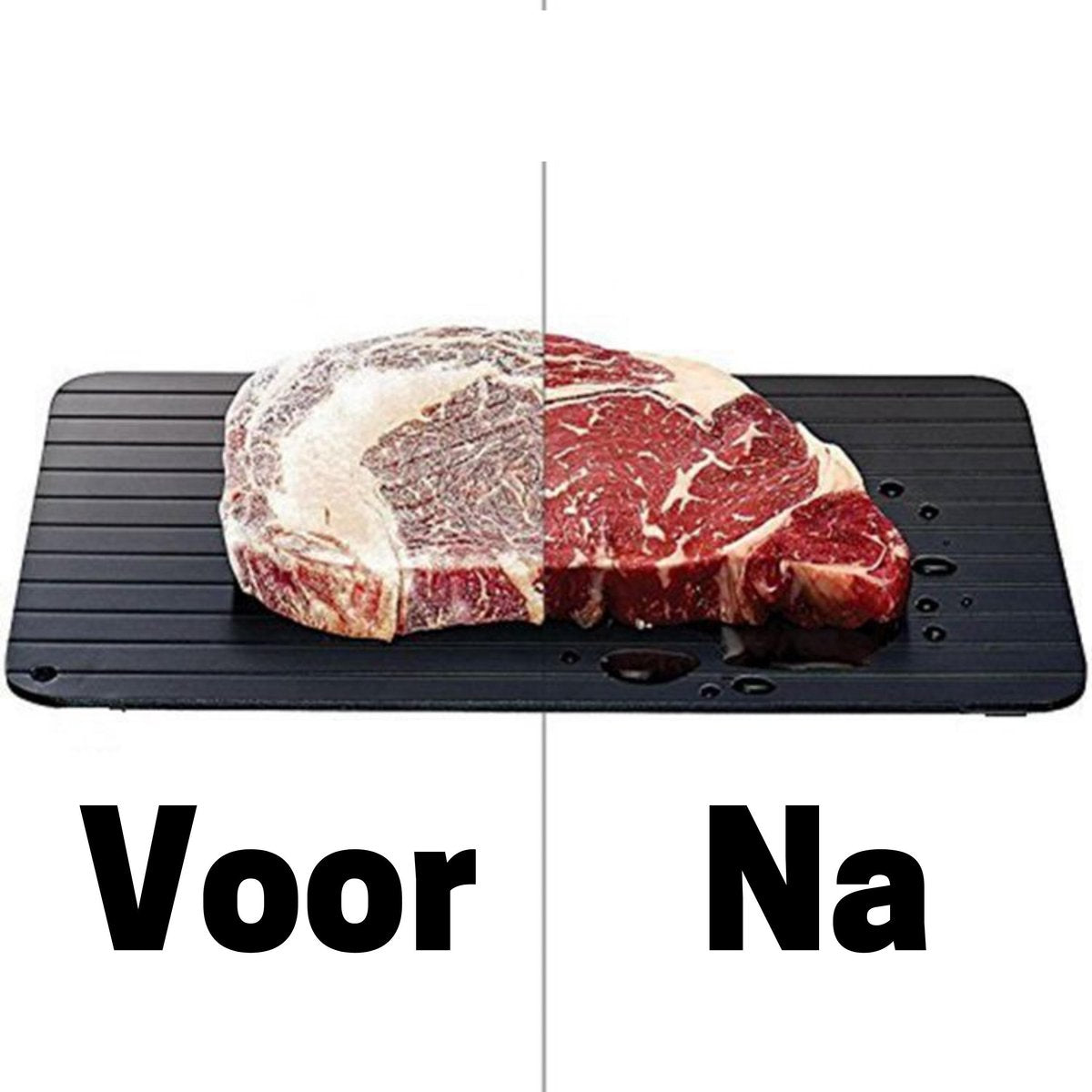 KELERINO. Ontdooiplaat - Metaal - Eten - Milieubewust - Ontdooi Plank