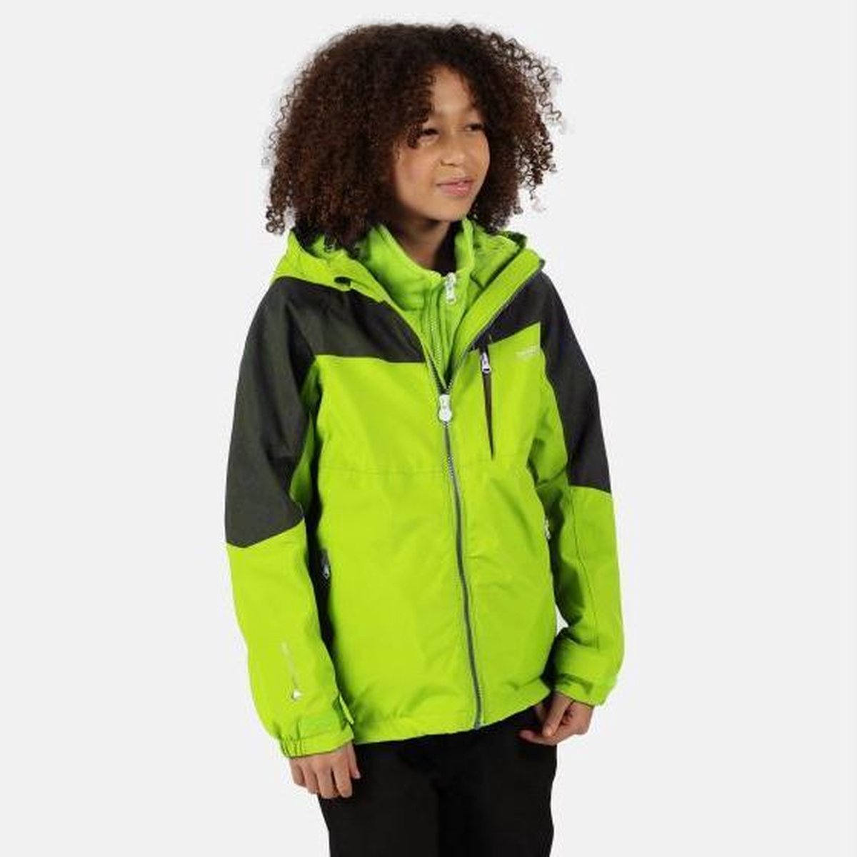 Hydrate V reflecterende 3-in-1 wandeljas van Regatta met capuchon voor Kinderen