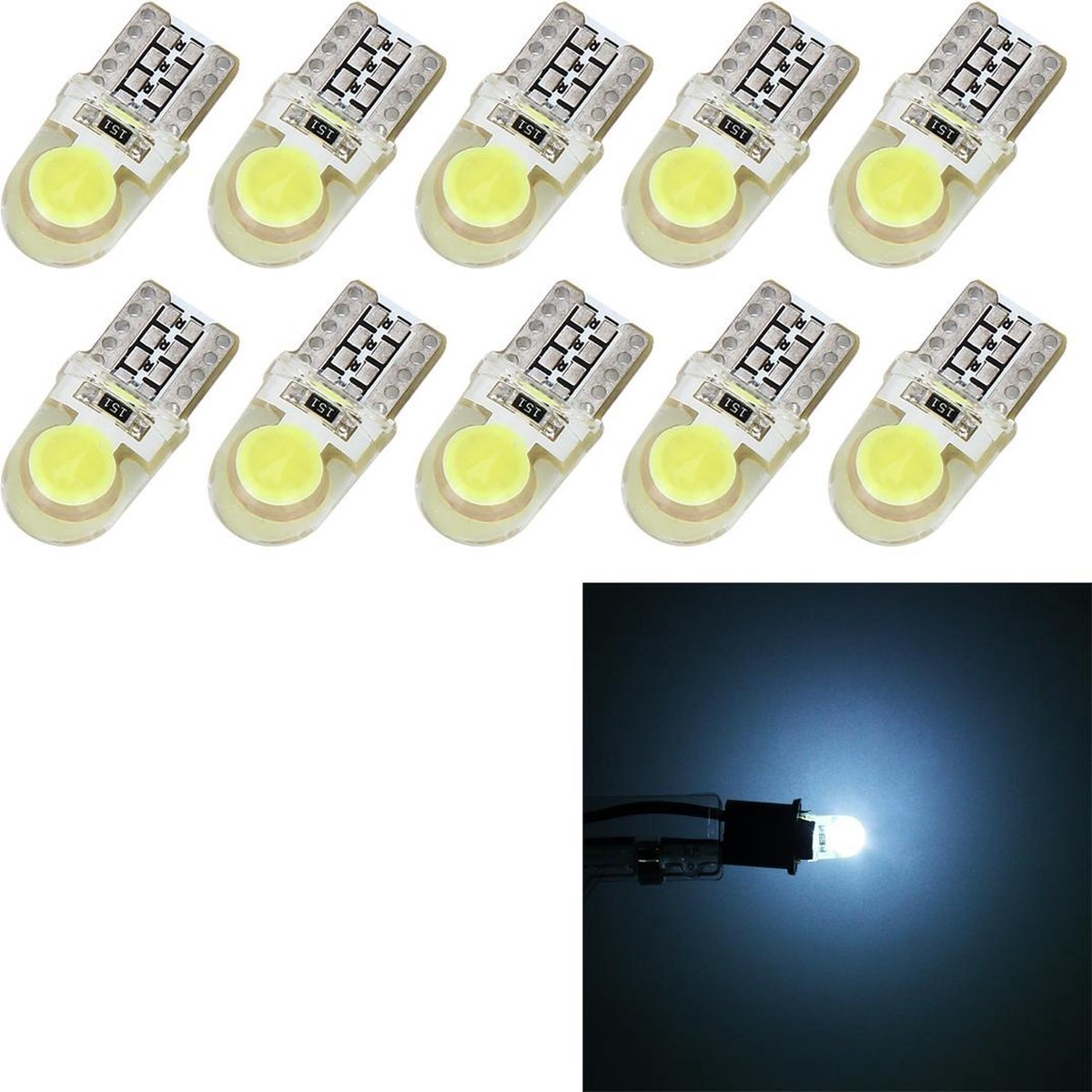 2 STKS T10 W5W DC 12 V 1 W 60LM Auto Klaring Lichten LED Marker Lampen met Decoder