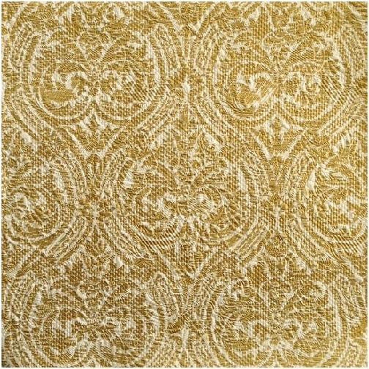40x stuks Servetten gouden Barok 33 x 33 cm - Barok tafeldecoratie servetjes - Motief thema papieren tafeldecoraties