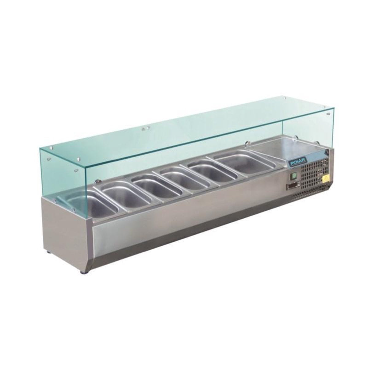 Polar opzetkoelvitrine 5x GN1/3 en 1x GN1/2