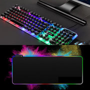 Gaming toetsenbord- Gaming toetsenbord en muis - Gaming keyboard- Gaming muis - inclusief RGB muismat