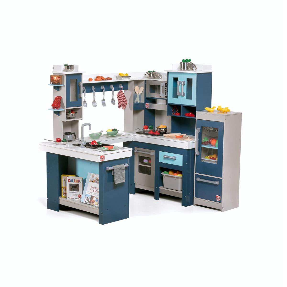 Step2 Speelkeuken Grand Walk-In Wood Kitchen - Incl. 15-delige accessoire-set