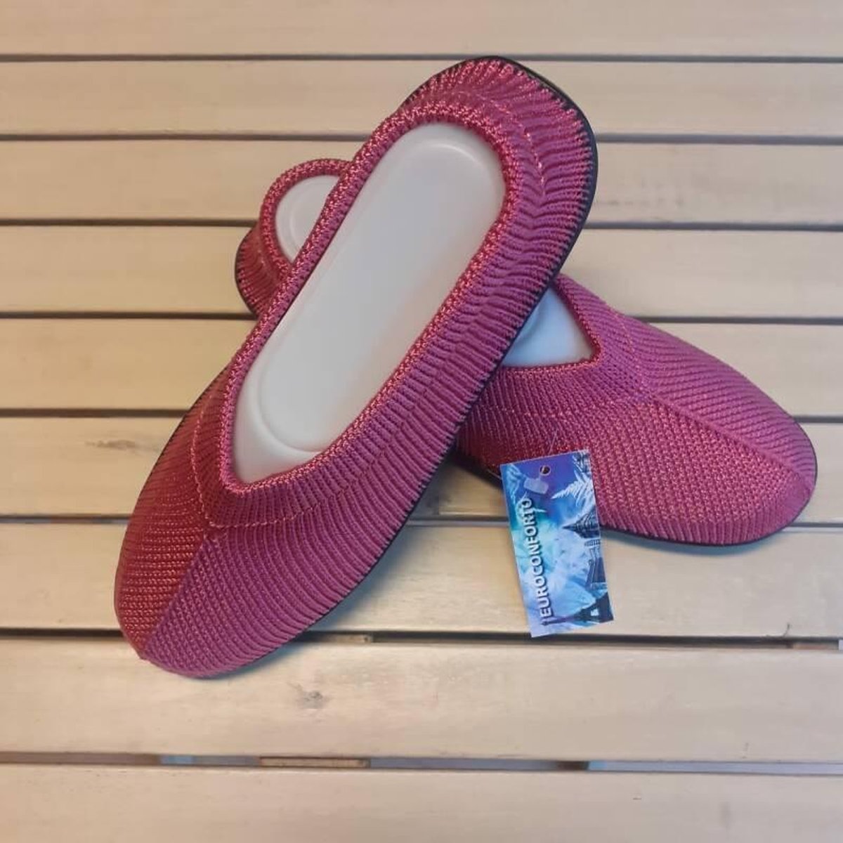 Gebreide Portugese Schoen | Roze | Maat 38