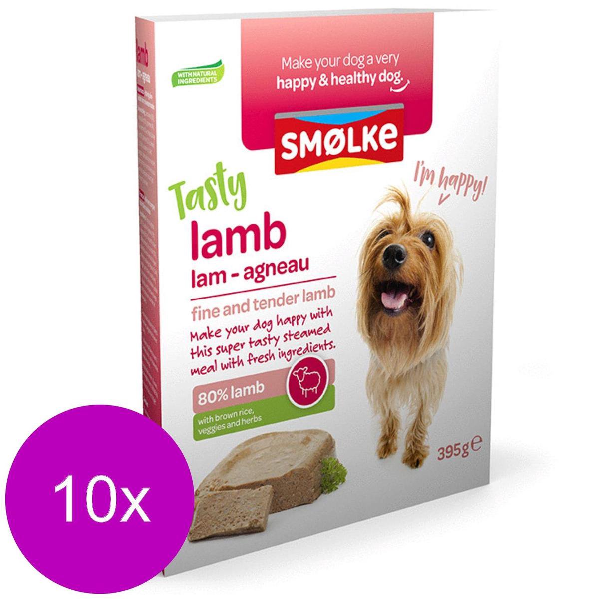 Smolke Vers Gestoomd Lam - Hondenvoer - 10 x 395 gr