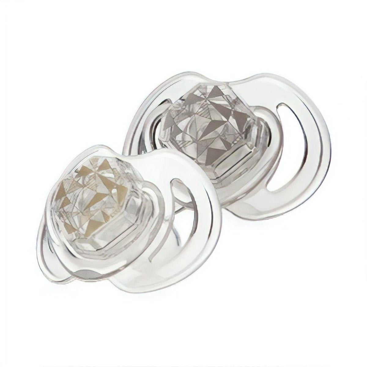 Nuby Fopspenen Little Gems 2 Stuks Goud/zilver Diamantvormig