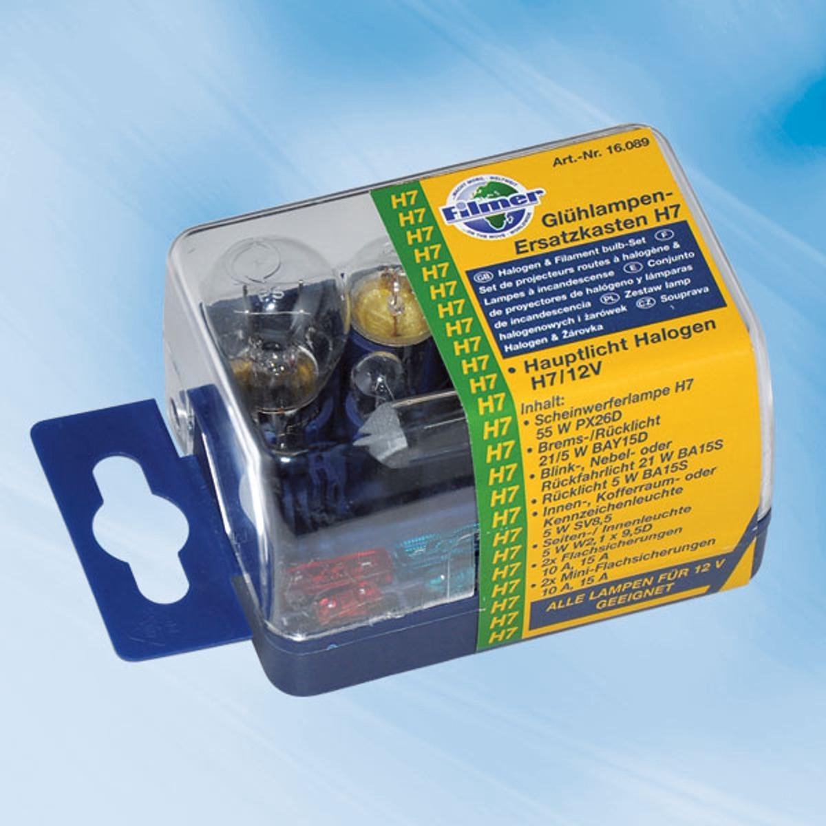 Doos met reserve gloeilampen