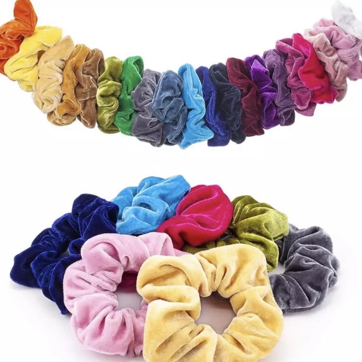 Scrunchie Haaraccessoire - 10 stuks - diverse kleuren