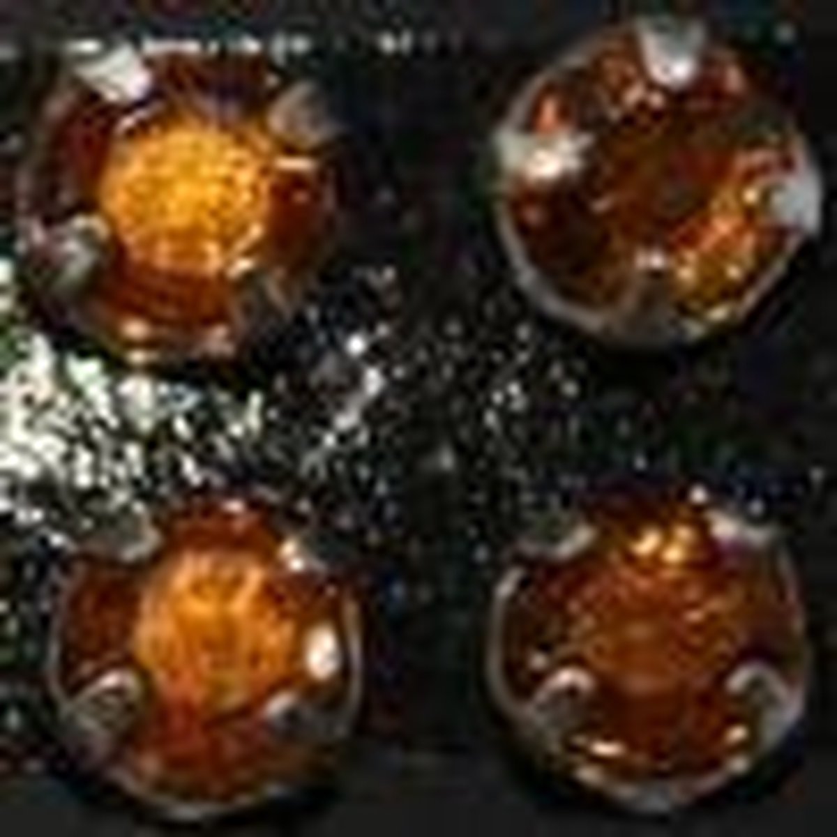 Gutermann Buisje opnaaiparels [ strass ]  5 mm. 28 stuks topaz. nummer 1870
