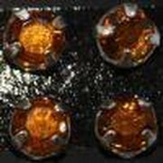 Gutermann Buisje opnaaiparels [ strass ]  5 mm. 28 stuks topaz. nummer 1870