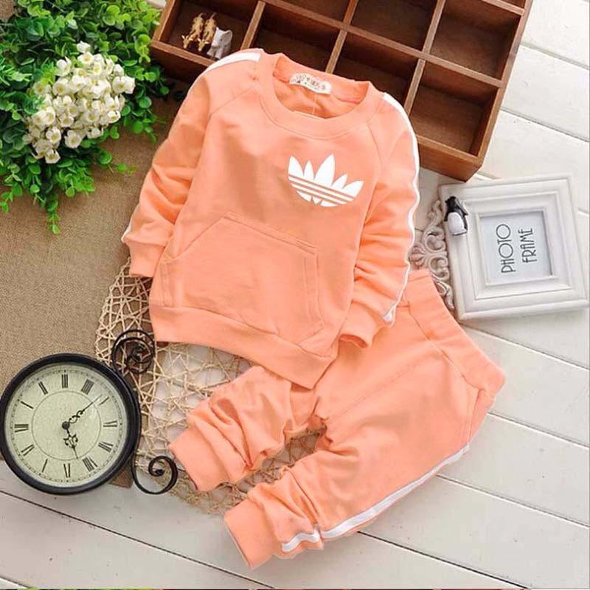 Trainingspakken-Meiden-Outfit-Kledingset-Rose-Maat 74