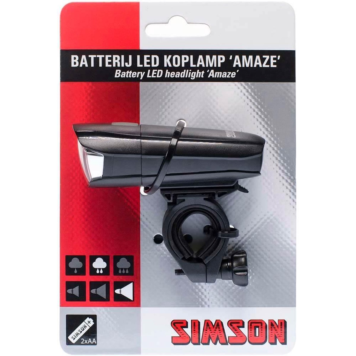 Simson Batterij LED koplamp 'Amaze'