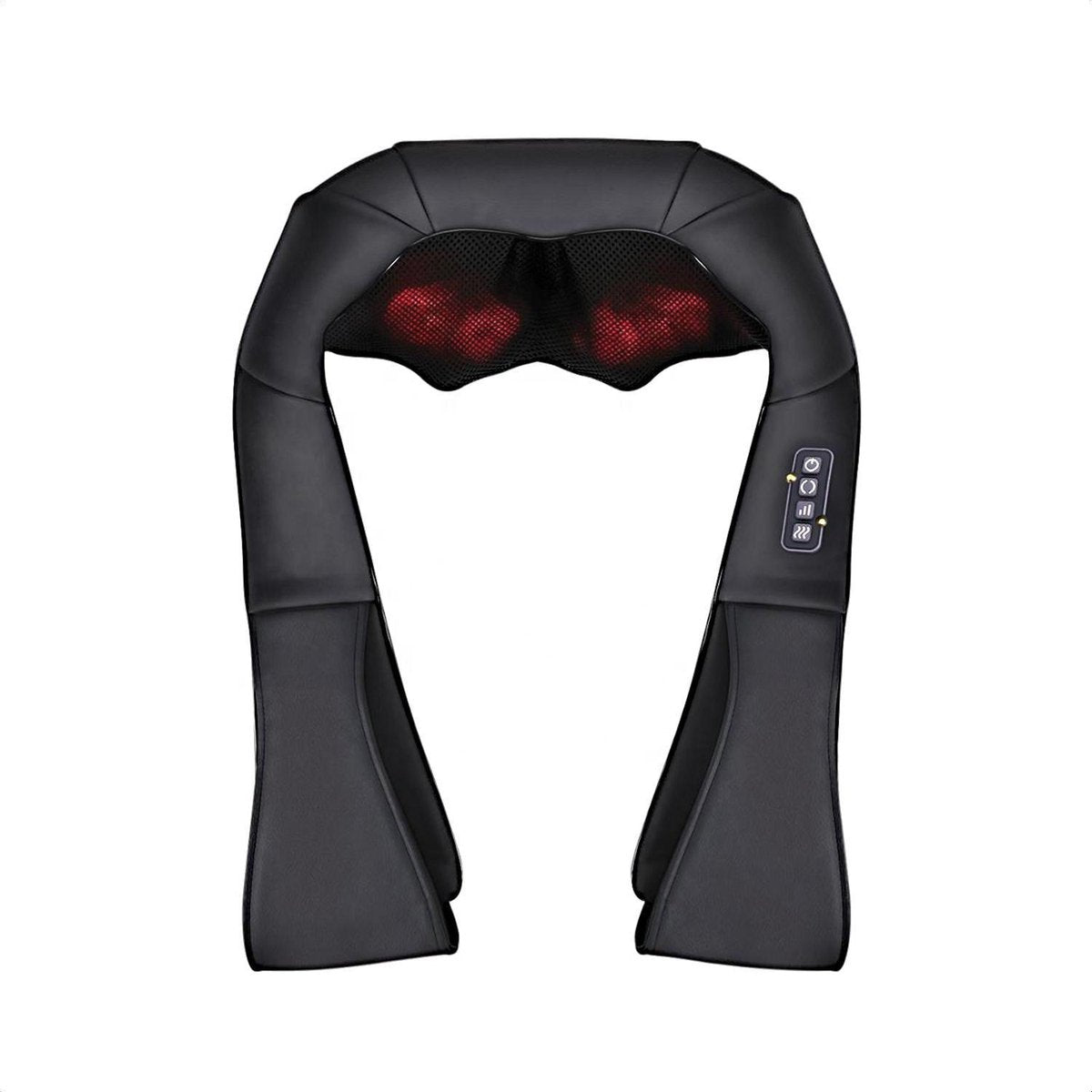 Buxibo Elektrisch Shiatsu Massage Kussen 2.00 - met Stoelgesp en Armlussen- Met Warmte Functie - Zwart