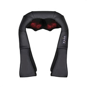 Buxibo Elektrisch Shiatsu Massage Kussen 2.00 - met Stoelgesp en Armlussen- Met Warmte Functie - Zwart