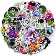 Winkrs | Astronauten Stickers - Ruimte Stickers - Raket - Coole Stickers - 50 stuks voor laptop