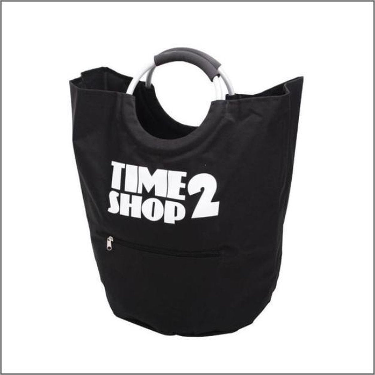 Norlander -  Shopping Bag -  Black-  "Time 2 Shop" - 50 x 50 x 38 cm - boodschappentas - winkeltas zwart"