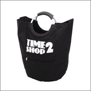 Norlander -  Shopping Bag -  Black-  "Time 2 Shop" - 50 x 50 x 38 cm - boodschappentas - winkeltas zwart"