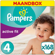 Pampers Active Fit - Maat 4 (Maxi) 8-16 kg - Maandbox 168 Stuks - Luiers