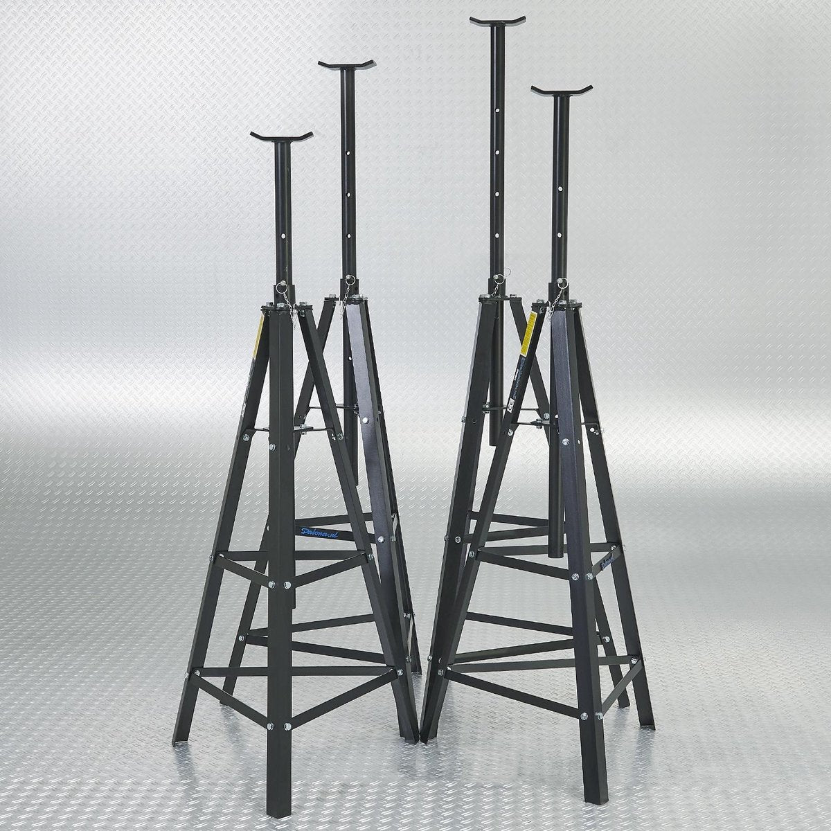 Datona® Assteunen hoog 2 ton - 4 stuks - Zwart