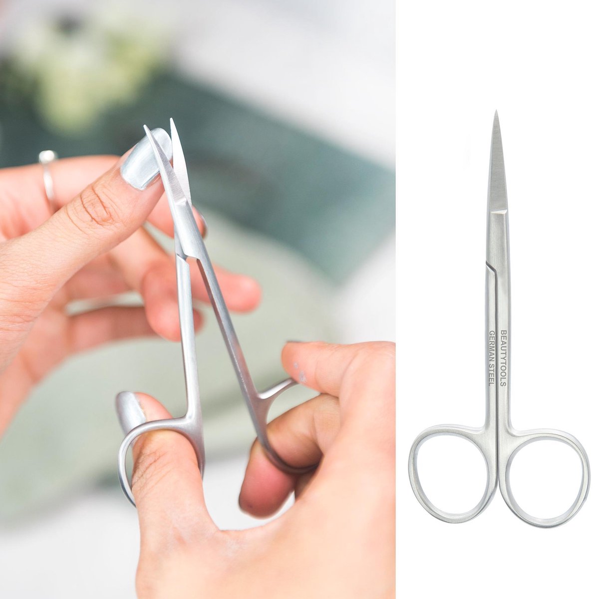 Nagelschaar INOX - Gebogen snijvlak (12 cm) - (NS-0843)