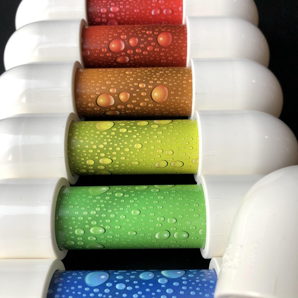 Leren lezen met de FluisterTelefoon by FlexJuf (SET van 5 st.) "Rainy Colors"