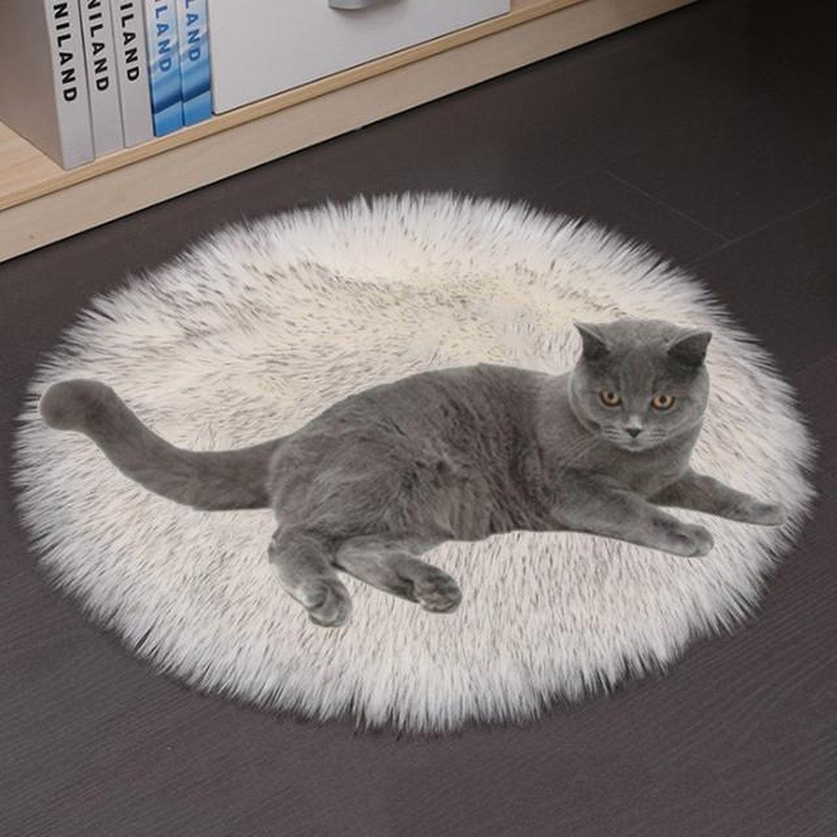 Vemia |LUXE VERWARMINGSMAT voor uw kat en kleine hond | Gemêleerd  Grijs-wit | 28°C |Dieren Warmtekleed | USB oplaadbaar |Dieren verzorging |  Dieren cadeau