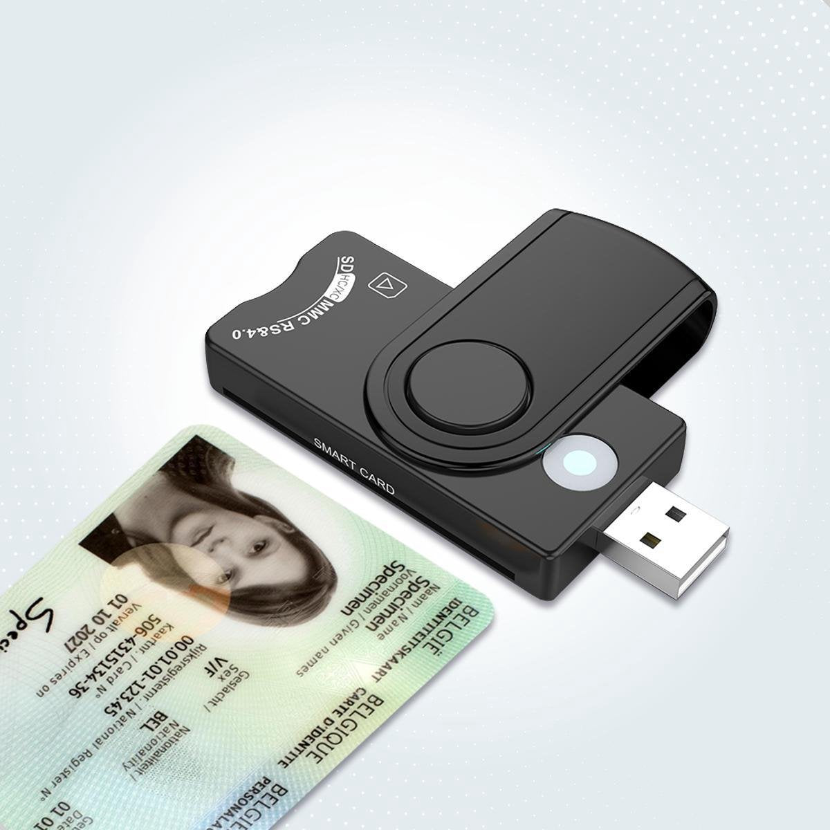 ROLA Identiteitskaartlezer - Kaartlezer Identiteitskaart - eID kaartlezer - Smart card reader - ID Reader - ID Kaartlezer - Windows / Mac / Linux