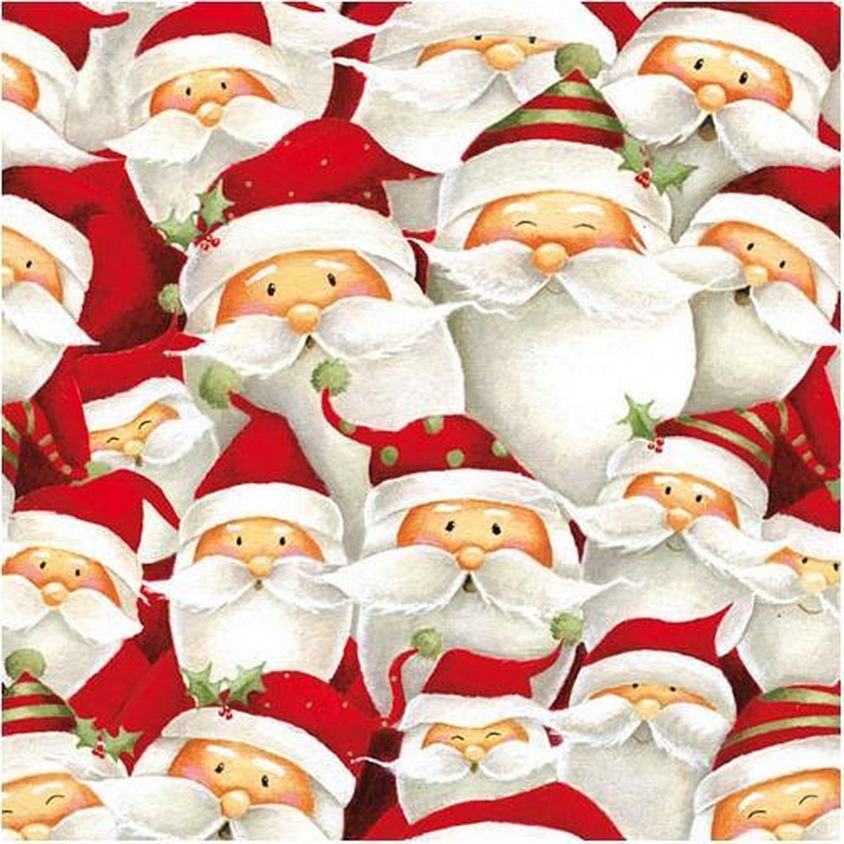 20x Kerst thema servetten 33 x 33 cm - Papieren wegwerp servetjes - Kerstmis versieringen/decoraties