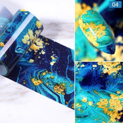 Nagel Folie - Transferfolie - Nagelfolie - Nagelstickers - Nail Art - Marmer Blauw -  Luxe marmeren