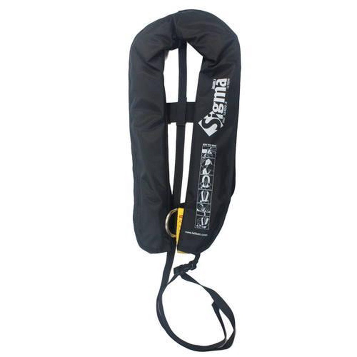 Lalizas Sigma 170N (150N) automatisch reddingsvest zwart - voor personen vanaf 40kg