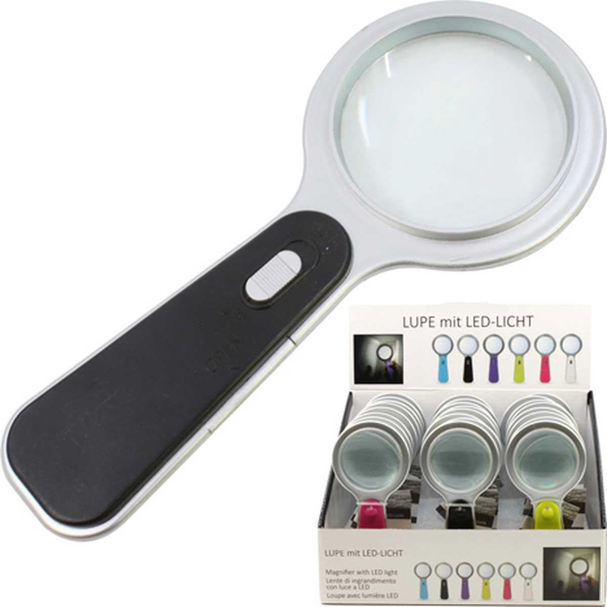 Handloep met LED Verlichting - Loupe Lamp op Batterij - Hand Vergrootglas met Licht – 3X  Vergrotend – Geschikt voor Hobby