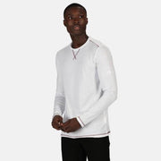 Karter II Coolweave lichtgewicht t-shirt met lange mouwen van Regatta voor heren van biologisch katoen