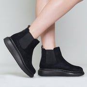 Zwarte chelsea boots met hoge zool Zwart / 40