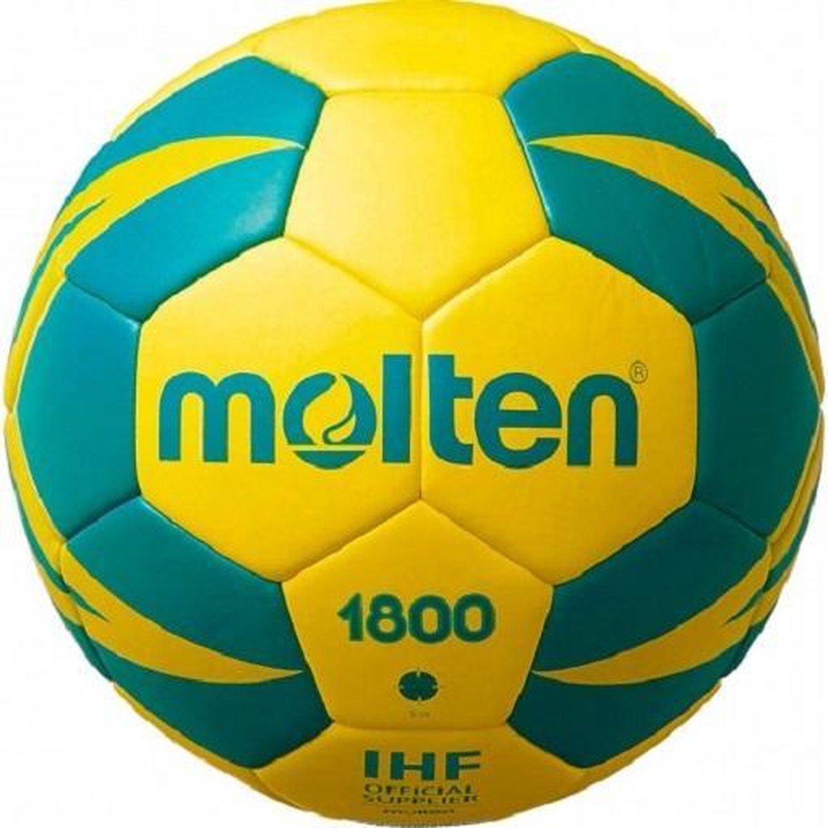 Molten trainingshandbal - model 1800 / H2X1800YG - geel/groen - maat 2 (=dames)