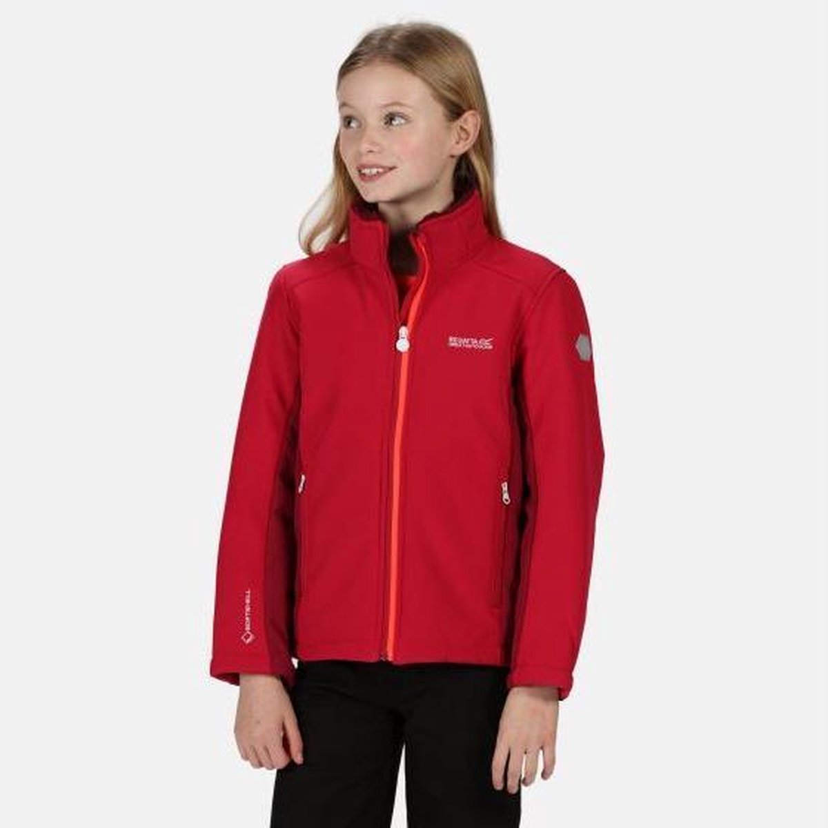 Rivendale II softshell-wandeljas met rits over de volle lengte voor kinderen