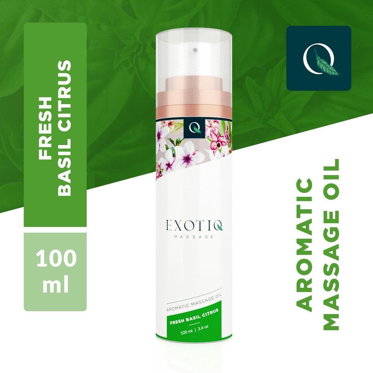 Exotiq Massageolie Fresh & Floral - Basil Citrus - 100 ml