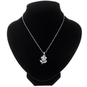 Kinderketting zilverkleurig met bloem
